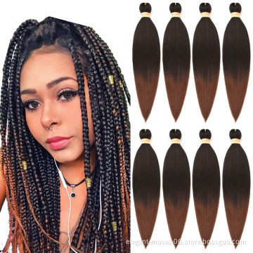 New fiber EZ braid different colors pre stretched braiding hair wholesale cheap synthetic layered and crochet braids